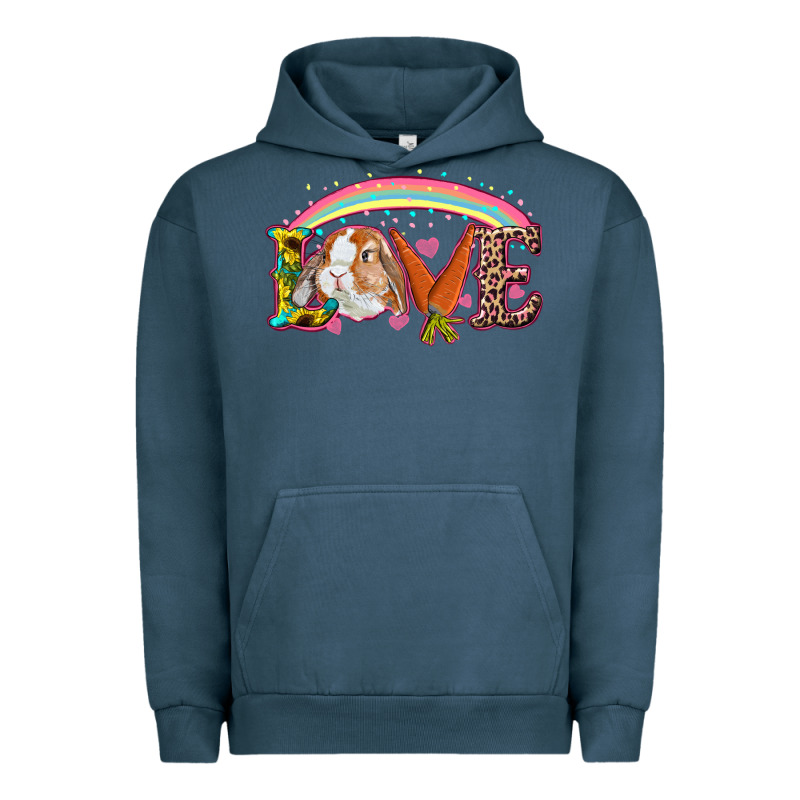 Easter Bunny Love With Rainbow Urban Hoodie by RanaPortraitStore | Teevron