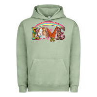 Pigment Oil Green Easter Bunny Love With Rainbow Urban Hoodie - RanaPortraitStore