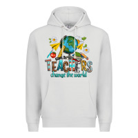 Dove Grey teachers change the world Premium Hoodie - texasbilliewilder