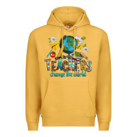 Mustard teachers change the world Premium Hoodie - texasbilliewilder