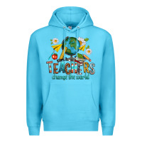 Ocean Blue teachers change the world Premium Hoodie - texasbilliewilder