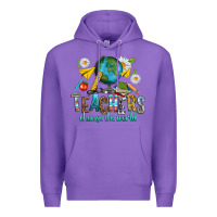 Purple teachers change the world Premium Hoodie - texasbilliewilder
