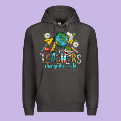 Teachers Change The World Premium Hoodie Designed By Texasbilliewilder