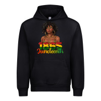 Black 1865 juneteenth with afro black woman Urban Hoodie - texasbilliewilder