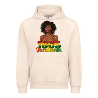 Sandshell 1865 juneteenth with afro black woman Urban Hoodie - texasbilliewilder