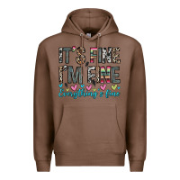 Chestnut it s fine i m fine everything s fine Premium Hoodie - Zillion Design Studio