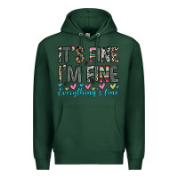 Sports Green it s fine i m fine everything s fine Premium Hoodie - Zillion Design Studio
