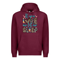 Burgundy if you love me let me sleep Premium Hoodie - Zillion Design Studio