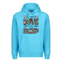 Ocean Blue if you love me let me sleep Premium Hoodie - Zillion Design Studio