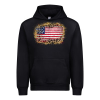 Black america leopard glitter flag Urban Hoodie - Zillion Design Studio