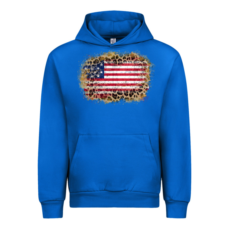 America Leopard Glitter Flag Urban Hoodie by Zillion Design Studio | Teevron