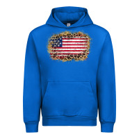 Cobalt america leopard glitter flag Urban Hoodie - Zillion Design Studio