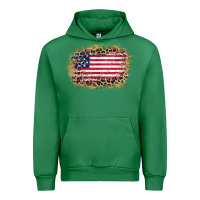 Emerald america leopard glitter flag Urban Hoodie - Zillion Design Studio