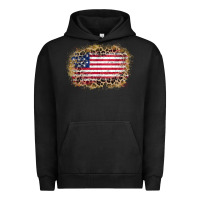 Pigment Black america leopard glitter flag Urban Hoodie - Zillion Design Studio