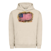 Pigment French Oak america leopard glitter flag Urban Hoodie - Zillion Design Studio