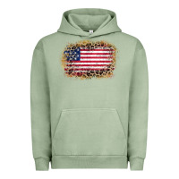 Pigment Oil Green america leopard glitter flag Urban Hoodie - Zillion Design Studio