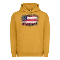 Pigment Peanut Butter america leopard glitter flag Urban Hoodie - Zillion Design Studio