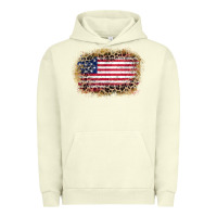 Pigment Pistachio america leopard glitter flag Urban Hoodie - Zillion Design Studio