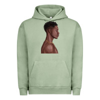 Pigment Oil Green afro black man Urban Hoodie - texasbilliewilder