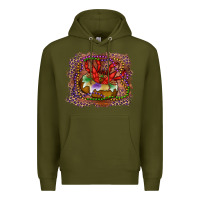 Army Green Mardi gras king cake crawfish Premium Hoodie - RanaPortraitStore