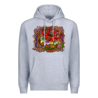 Heather Grey Mardi gras king cake crawfish Premium Hoodie - RanaPortraitStore