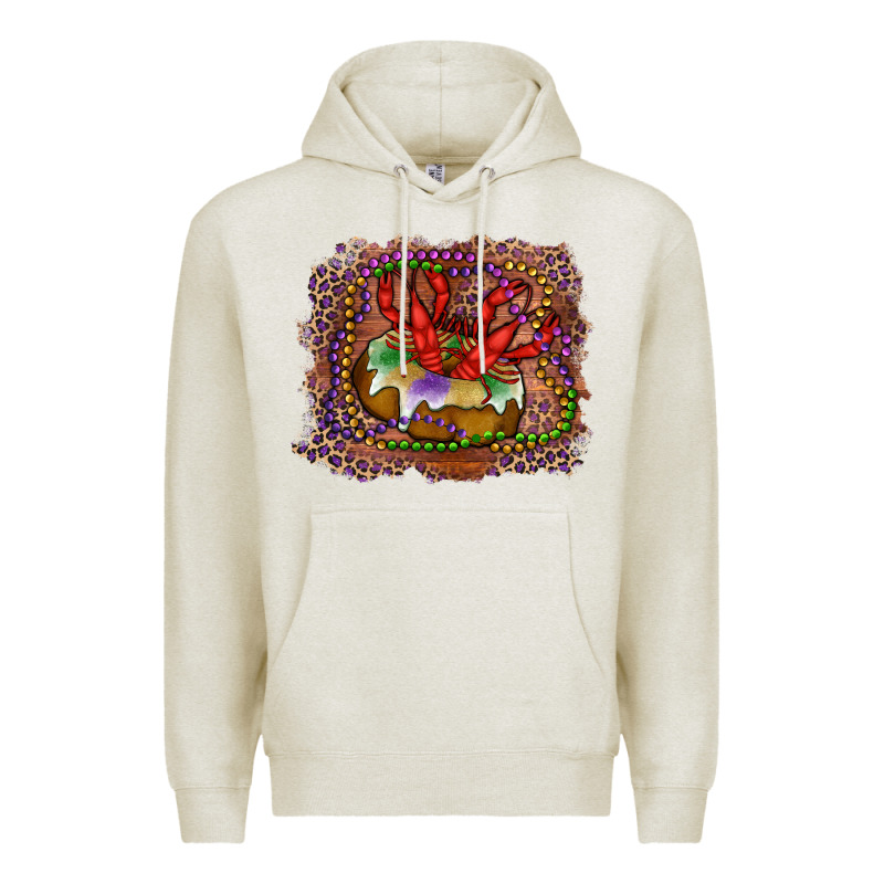 Mardi Gras King Cake Crawfish Premium Hoodie by RanaPortraitStore | Teevron