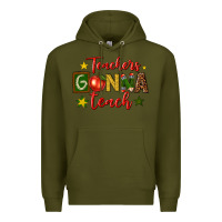 Army Green teachers gonna teach Premium Hoodie - texasbilliewilder