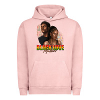 Pigment Salmon afro black love matters Urban Hoodie - texasbilliewilder