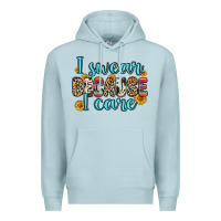 Blue Mist i swear because i care Premium Hoodie - Zillion Design Studio