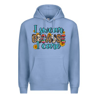 Colony Blue i swear because i care Premium Hoodie - Zillion Design Studio