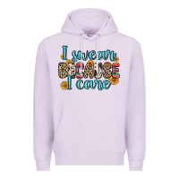 Lilac i swear because i care Premium Hoodie - Zillion Design Studio