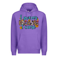 Purple i swear because i care Premium Hoodie - Zillion Design Studio
