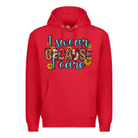 Red i swear because i care Premium Hoodie - Zillion Design Studio