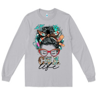 Moon Dust nurse cna life messy bun Long Sleeve Tee - BarkalooDesign