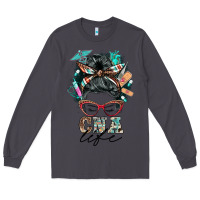 Smoke nurse cna life messy bun Long Sleeve Tee - BarkalooDesign