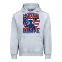 Heather Grey honor the brave Urban Hoodie - Zillion Design Studio