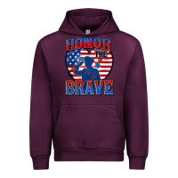 Mauve Wine honor the brave Urban Hoodie - Zillion Design Studio