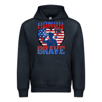 Navy honor the brave Urban Hoodie - Zillion Design Studio