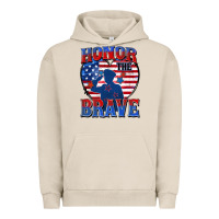 Pigment French Oak honor the brave Urban Hoodie - Zillion Design Studio
