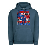 Pigment Midnight Navy honor the brave Urban Hoodie - Zillion Design Studio