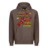 Coffee mardi gras i just want to be loved bayou crawfish Premium Hoodie - RanaPortraitStore