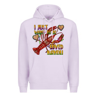 Lilac mardi gras i just want to be loved bayou crawfish Premium Hoodie - RanaPortraitStore