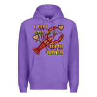 Purple mardi gras i just want to be loved bayou crawfish Premium Hoodie - RanaPortraitStore