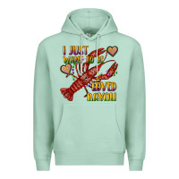 Seafoam mardi gras i just want to be loved bayou crawfish Premium Hoodie - RanaPortraitStore