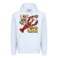 White mardi gras i just want to be loved bayou crawfish Premium Hoodie - RanaPortraitStore