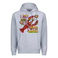 Heather Grey mardi gras i just want to be loved bayou crawfish Premium Hoodie - RanaPortraitStore