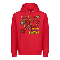 Red mardi gras i just want to be loved bayou crawfish Premium Hoodie - RanaPortraitStore