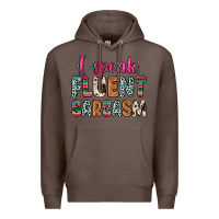 Coffee i speak fluent sarcasm Premium Hoodie - Zillion Design Studio