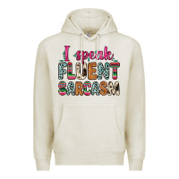 Oatmeal Heather i speak fluent sarcasm Premium Hoodie - Zillion Design Studio