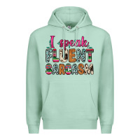 Seafoam i speak fluent sarcasm Premium Hoodie - Zillion Design Studio